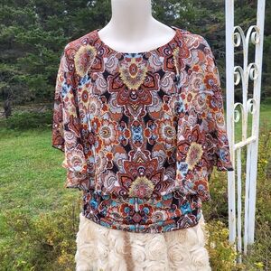 "Pretty + Paisley" Earthy Tones Top